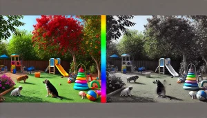 what colors can dogs see